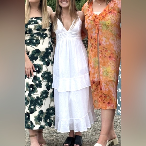 White Tiered Maxi Dress - Picture 2 of 4